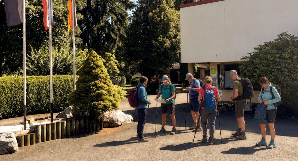 départ randonnée dans les vosges camping montagne des vosges